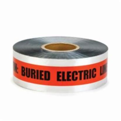 3M™ 7000133190  Scotch® 400 Detectable Buried Barricade Tape, Red, 1000 ft L x 3 in W, CAUTION BURIED ELECTRIC LINE BELOW Legend, Aluminum Foil