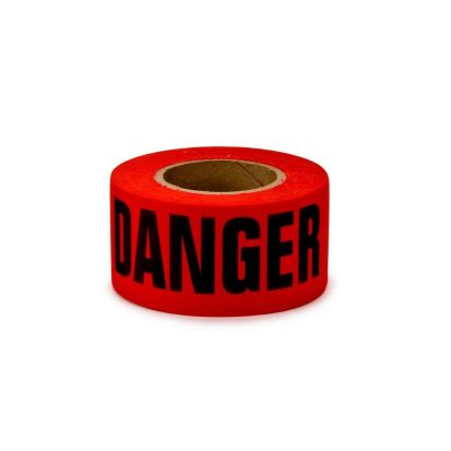 3M Scotch® 515-R-3X150FT 500 Repulpable Barricade Tape, 150 ft L x 3 in W, Red, Cotton Fabric