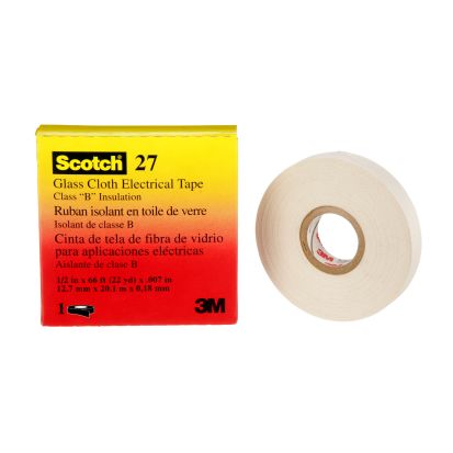3M™ 7000006097 Scotch® Electrical Tape, 66 Ft L X 3/4 In W X 7 Mil Thk, Vinyl, White