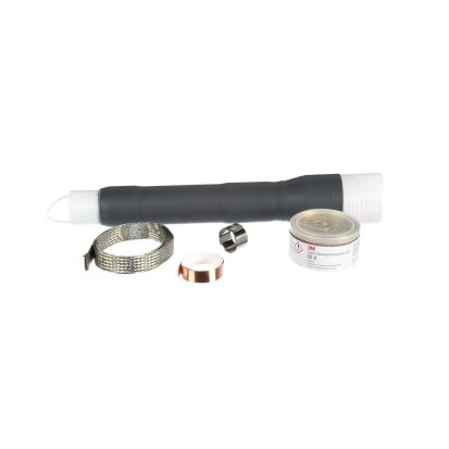 3M™ 7000006101  QT-III 7620-T Cold Shrink Non-Skirted Termination Kit, 1 Pieces, For Use With Single Core Tape Shield, UniShield® and Wire Shield Power Cable, Silicone Rubber, Black