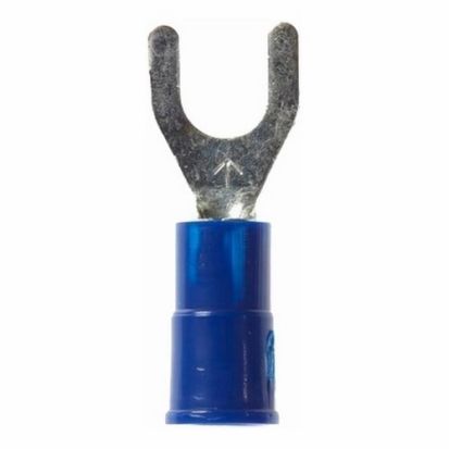 3M™ 7000133665  Highland™ Insulated Standard Fork Terminal, 16 to 14 AWG Conductor, 0.9 in L, Butted Seam Barrel, Blue