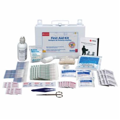 Acme United First Aid Only® 224-U/FAO Bulk Portable First Aid Kit, Wall Mount, 107 Components, Metal Case, 7-1/2 in H x 10-1/2 in W x 2-1/2 in D