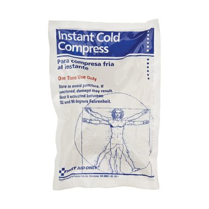 Acme United First Aid Only® M564-E Instant Cold Pack, 6 in L x 9 in W, Plastic, White