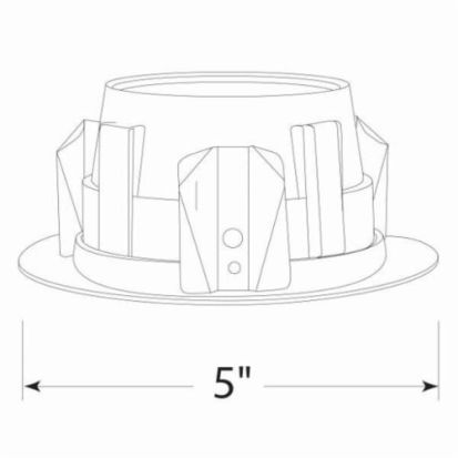 Acuity Brands JUNO® 14 WWH Downlight Line Voltage Baffle Trim, 7-5/16 in ID x 5 in OD, Halogen/LED Lamp, For Use With IC1, IC1W, IC1S, IC1P, TC1, TC1S, TC1R, PL418, IC91RLWDG4 Series 50 W PAR20 Line Voltage Housing