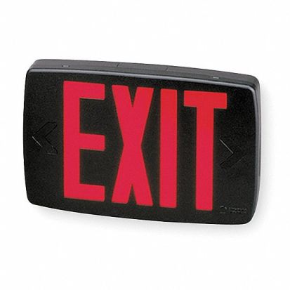 Acuity Brands Lithonia Lighting® QUANTUM® LQM S 3 R 120/277 M6 Dual Voltage Single Face Stencil Face Emergency Exit Sign, LED Lamp, 0.62/0.69 W Fixture, 120/277 VAC, EXIT Legend