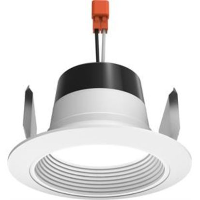 Acuity Brands JUNO® Basics Series™ 4RLD G3 06LM 27K 90CRI 120 FRPC WWH M6 Round Baffle Retrofit Downlight, Static LED Lamp, 10 W Fixture, 120 V, Aluminum Housing