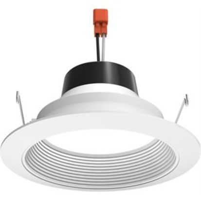 Acuity Brands JUNO® Basics Series™ 5RLD G3 07LM 30K 90CRI 120 FRPC WWH M6 Round Baffle Retrofit Downlight, Static LED Lamp, 10 W Fixture, 120 V, Aluminum Housing