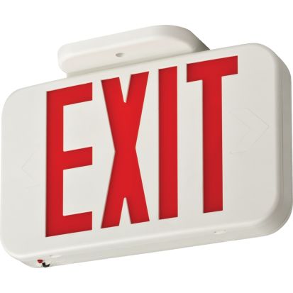 Acuity Brands Lithonia Lighting® EXR LED M6 AC Only Single Face Emergency Exit Sign, LED Static Lamp, 120/277 VAC, EXIT Legend