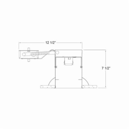 Acuity Brands JUNO® Air-Loc® IC20R Remodel Universal Recessed Lighting Housing, Incandescent Lamp, IC Insulation, 120 VAC, 5-1/2 in Ceiling Opening, Aluminum Housing