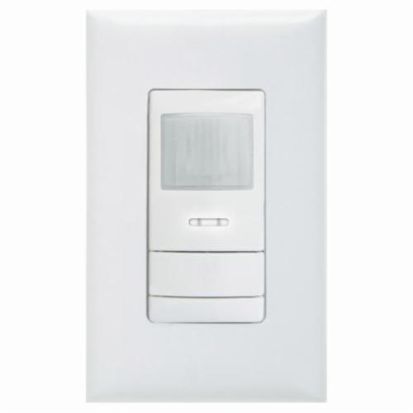 Acuity Brands Sensor Switch™ WSX PDT WH WSX Decorator Style Single Relay Wall Switch Occupancy Sensor, PDT Sensor, 20 to 36 ft Coverage, 180 deg, Wall Mount