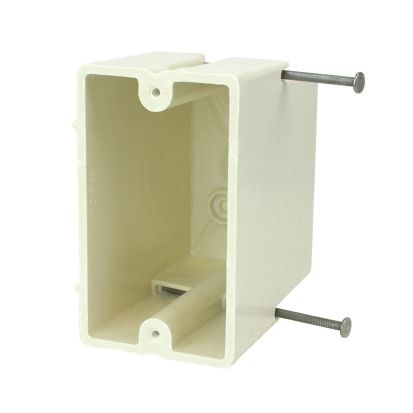 Allied Moulded Fiberglassbox™ 1099-N Electrical Box, Fiberglass Reinforced Polyester BMC, 22.5 cu-in, 1 Gang, 2 Outlets, 4 Knockouts, 3-27/32 In H X 2-1/4 In W X 3-9/16 In D