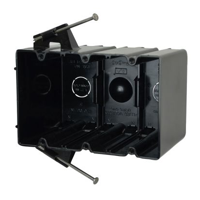 Allied Moulded flexBOX® P-643 Electrical Box, Polycarbonate, 64 cu-in, 3 Gangs, 6 Outlets, 2 Knockouts