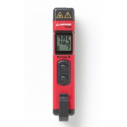 Amprobe® IR-450 Infrared Pocket Thermometer, +/-2 %, -22 to 932 deg F, 0.5 deg F/0.2 deg C, 1.5 VDC AAA Battery