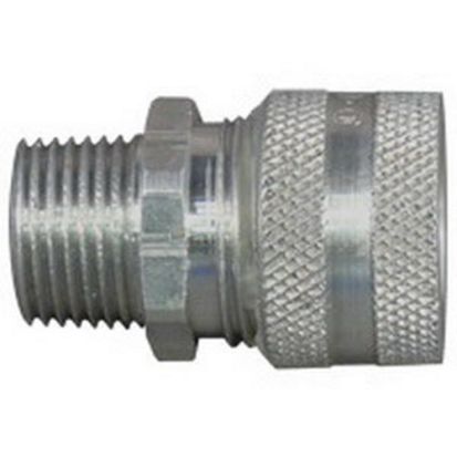 Appleton® CG1850 Strain Relief Straight Cord Connector, 1/2 In Trade, 3/16 To 5/16 In Cable Openings, Aluminum