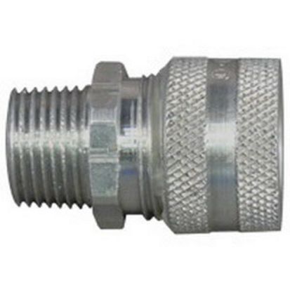 Appleton® CG-6250 Strain Relief Straight Cord Connector, 1/2 in Trade, 5/8 to 3/4 in Cable Openings, Aluminum