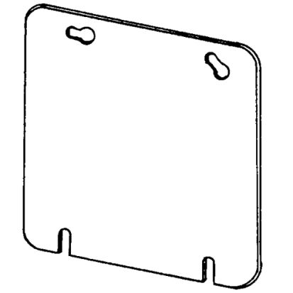 Emerson Electric Appozgcomm® ETP™ 8487 Flat Electrical Box Cover, 4-11/16 In L X 4-11/16 In W, Blank Cover, Steel