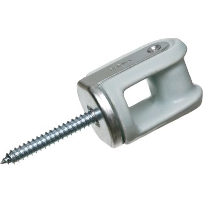 Arlington 616 Wire Holder With Solid Rivet Through Head, 2-1/4 in L Screw, Porcelain/Steel