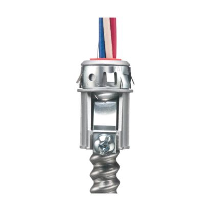 Arlington SNAP-TITE® Snap2IT® 7510AST Cable Connector With Insulated Throat, 3/4 in Trade, 3/4 in Knockout, 0.895 to 1.11 in Cable Openings, Die Cast Zinc