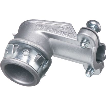 Arlington SNAP-TITE® 85AST Cable Connector With Insulated Throat and Spring Steel Clip, 3/8 in Trade, 1/2 in Knockout, 0.37 to 0.51 in Cable Openings, Die Cast Zinc