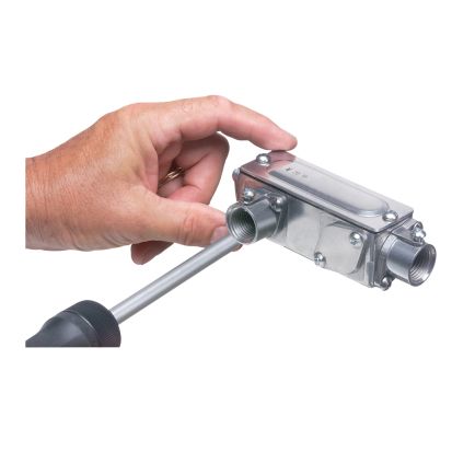 Arlington AnyBODY™ 931 5-in-1 Conduit Body With Cover, Gasket, LB Body, 1 in Hub, 7.8 cu-in Capacity, Copper Free Die Cast Aluminum