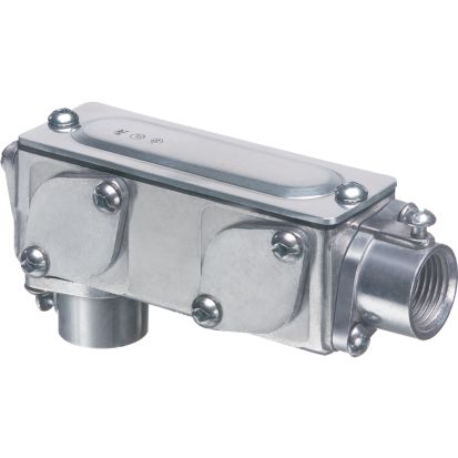 Arlington AnyBODY™ 934 5-in-1 Conduit Body With Cover, Gasket, LB Body, 2 in Hub, 32.3 cu-in Capacity, Copper Free Die Cast Aluminum