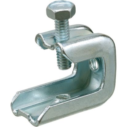 Arlington BC25 Beam Clamp, 1/4-20 Rod, 75 lb Load, Steel, Plated