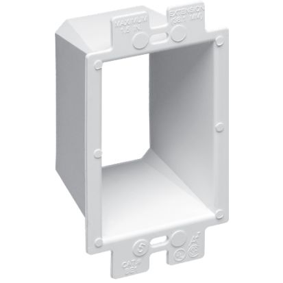 Arlington BE1 Box Extender, 1 Gang, 4.188 in L x 2.313 in W, Plastic