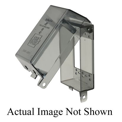 Arlington Dri-Box™ DBP2C DB Series 2-Gang Vertical Mount Adapter With Non-Metallic Cover, Base, For Use With Wiring Device and Standard Size Wallplate, Plastic, Clear