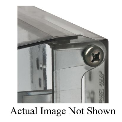 Arlington Dri-Box™ DBPV1C DB Series 1-Gang Box Vertical Mount Rectangular Adapter With Non-Metallic Cover and Base, For Use With Wiring Device and Standard Size Wallplate, Plastic, Clear