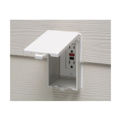 Arlington InBox™ DBVM1W DB Series 1-Piece Low Profile Electrical Box, Plastic, 22 cu-in Capacity, 1 Gangs, 1 Outlets, 9.058 in L x 7.012 in W x 5.16 in H