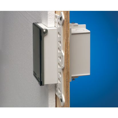 Arlington InBox™ DBVMA1C DB Series 1-Piece Low Profile Electrical Box, Plastic, 22 cu-in Capacity, 1 Gangs, 1 Outlets, 9.058 in L x 7.012 in W x 5.16 in H