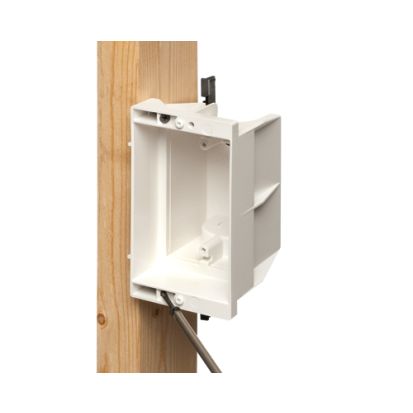 Arlington InBox™ DVFR1W Electrical Box With DVFR1WGC Grounding Clip, Plastic, 21 cu-in Capacity, 1 Gangs