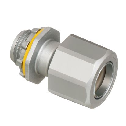 Arlington LTMC50 Heavy Duty Liquidtight Cable Fitting, 1/2 in Trade, 1/2 in Knockout, 0.415 to 0.565 in Cable Openings, Die Cast Zinc, Textured