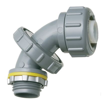 Arlington Zero to 90™ NMLT5090 Liquidtight Conduit Connector, 1/2 in Trade, 90 deg, Plastic