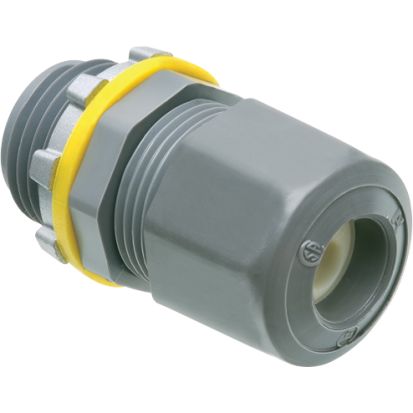 Arlington NMUF50 Compression UF Connector, 1/2 in Trade, 14/2 to 12/2 AWG Cable Openings, Plastic