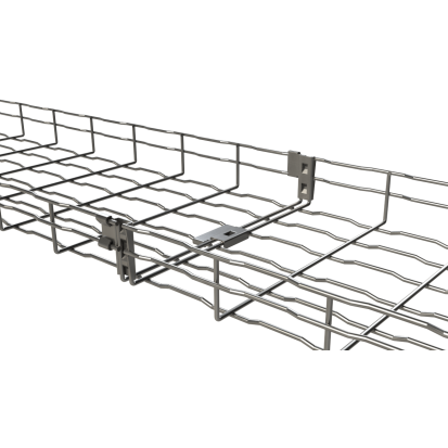 BASOR 2/7401 24 IN WIDE X 4 IN DEEP BF2R-24X4-EZ 10 FEET LONG BASORFIL WIRE BASKET TRAY INCLUDES PREINSTALLED SPLICE