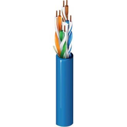 Belden BLDDATA 2412 006A1000 Cat6+ 4PR U/UTP CMR Rib Blue, Light