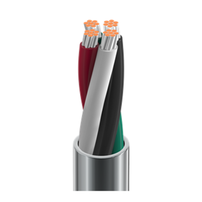 Belden® 9444 0601000 Audio Multi-Conductor Non-Plenum Unshielded Control/Instrumentation Cable, Crate Reel Packaging, 300 VAC, (4) 20 AWG Stranded Tinned Copper Conductor, 1000 ft L
