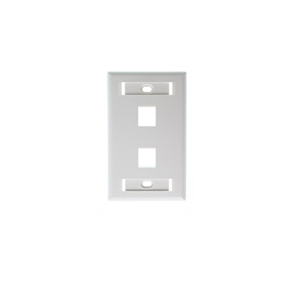 Belden® AX102655 KeyConnect Style Faceplate With ID Window, 1 Gangs, 2 Ports, Multi-Media Module, Flush Mount, Stainless Steel