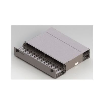 Belden® FiberExpress® AX104682 Fiber Patch Panel Housing, 88.9 in L x 482.6 in W x 425.45 in D, Aluminum/Steel, Titanium Coated