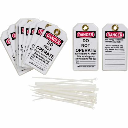 Brady® 122983 122983 DP B837 5.75X3 25/PK LOCKOUT TAGS 25 PK