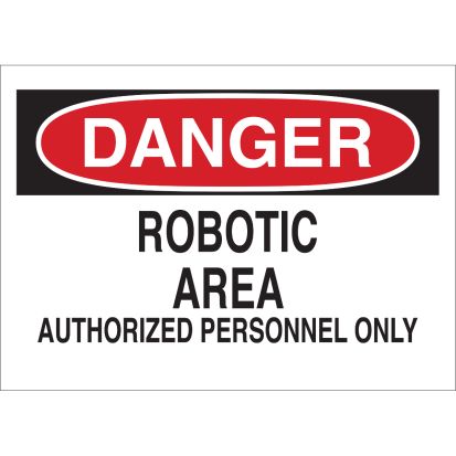 Brady 22126 Rectangular Admittance Sign, DANGER, 10 in H x 14 in W, Black/Red on White, B-401 Polystyrene, Fastened Mount