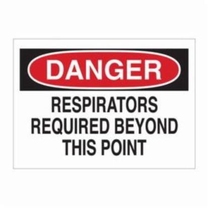 Brady® 42798 Rectangle Protective Wear Sign, DANGER, 10 in H x 14 in W, Black/Red on white, B-555 Aluminum, Surface Mounting