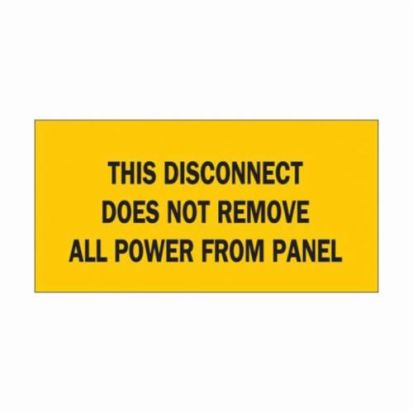 Brady 88320 Rectangular Lockout Tagout Sign, No Header, 2-1/4 in H x 4-1/2 in W, Black on Yellow, B-302 Polyester, Adhesive Mount