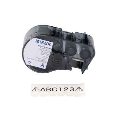 Brady M4C-1000-581-WT Repositionable Multi-Purpose Vinyl Labels