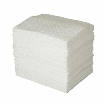 Brady SPC® Oil Plus™ OP100 Heavyweight Perforated Absorbent Pad, 19 in L x 15 in W x 3 ply THK, 26 gal Absorption, Meltblown-Meltblown-Meltblown Polypropylene