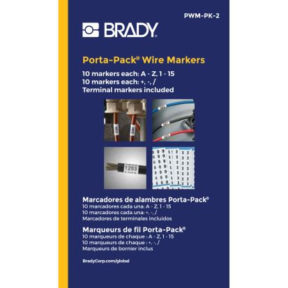 Brady® PWM-PK-2 Repositionable Wire Marker Label Book, B-500 Vinyl Cloth