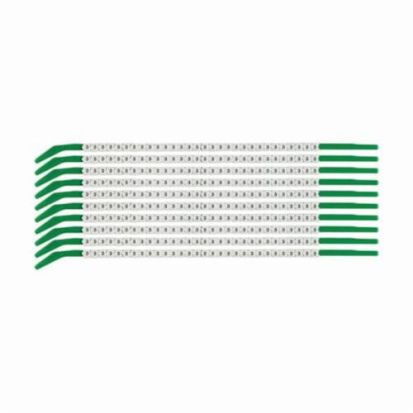 Brady® Clip-Sleeve™ SCN09-3 Pre-Printed Wire Marker, 0.098 to 0.11 in Dia Wire, 3, Black, White Marker, Nylon