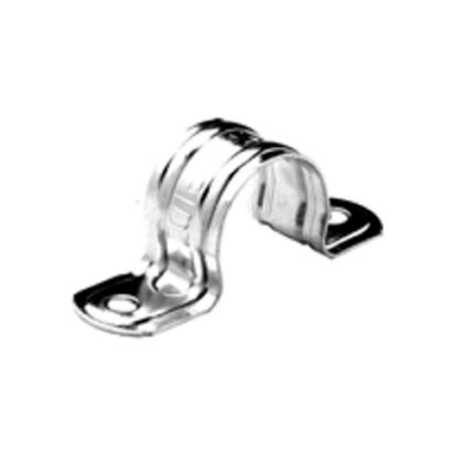 Bridgeport® 1903 2-Hole Pipe Strap, 1 in, For Use With IMC/Rigid Conduit, Steel, Electro-Plated Zinc