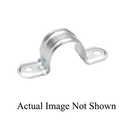 Bridgeport® 1906 2-Hole Pipe Strap, 2 in, For Use With IMC/Rigid Conduit, Steel, Electro-Plated Zinc